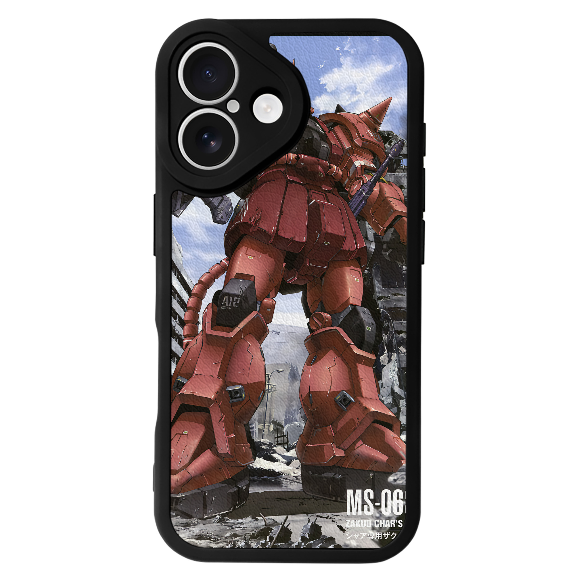 （画像用） 機動戦士ガンダム Mobile Suit Gundam 【iPhone 16シリーズ対応】シリコンスマホケース（レザー調） 材質：シリコン